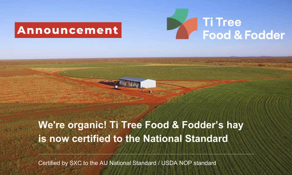 Announcement - our hay is now certified organic